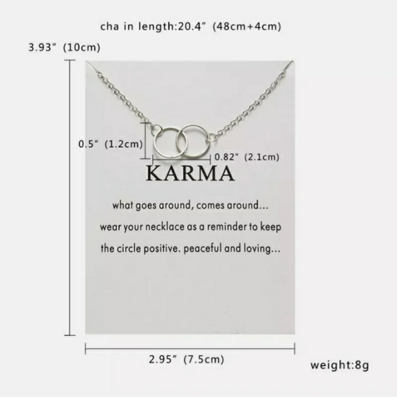 Good Karma Double Circle Necklace - Picture 4 of 5
